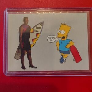 Bo Jackson & Bart Simpson "Bo Knows Bart" Vintage 1990 Sports Card